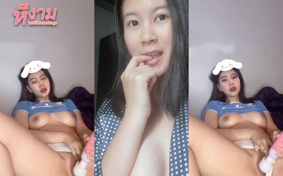 น้องฟ้า สาวไทยนมใหญ่เบิ้มๆคือลือ ช่วยตัวเองด้วยเครื่องสั่นขนาดใหญ่ ก่อนจะเอานิ้วติ้วไปพร้อมกับครางเสียวให้ได้ฟังกัน ทำเอาเงี่ยนตลอดทั้งคลิปเลย